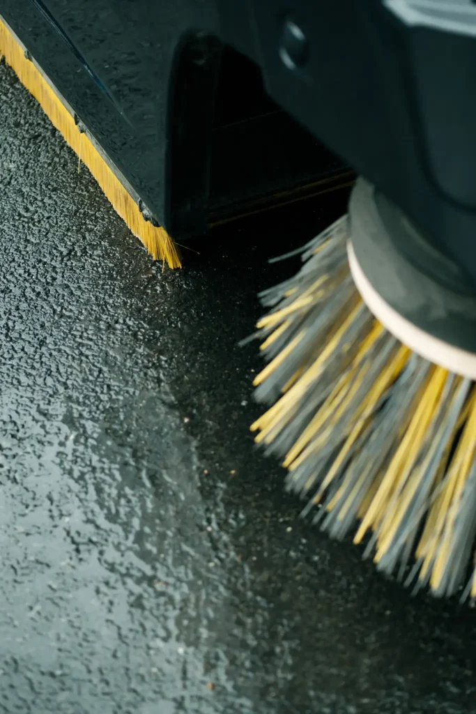 Close up of Tromboa sweeper's brush.