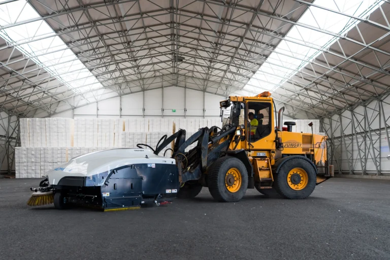 Trombia AERO sweeper attachment for wheel loaders